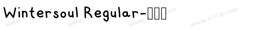 Wintersoul Regular字体转换